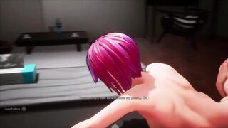 Cum in her Throat then Fuck her from Behind - Rough 3D Hentai
