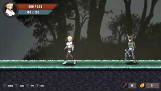 Pretty blonde making blowjobs in Mission.coco action hentai game