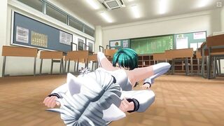 3D HENTAI College lesbians eat pussy and cum