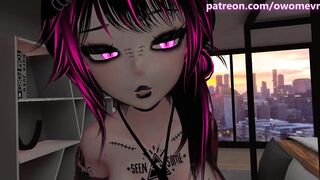 Bratty goth girl is secretly horny for your cock and does whatever you command - Preview