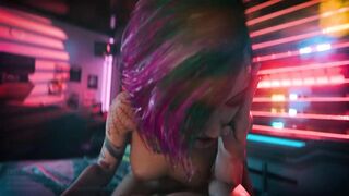 Cyberpunk 2077 - Judy Alvarez Creampie Sex Night (Sound)