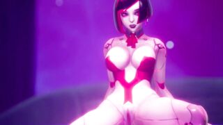 Subverse - Overview of a beautiful cyberpunk girl robot