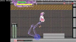 Cute lady has sex with monsters men in Reisen's action hentai gameplay