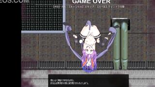 Cute lady has sex with monsters men in Reisen's action hentai gameplay