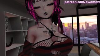 Bratty goth girl is secretly horny for your cock and does whatever you command - Preview VRchat erp