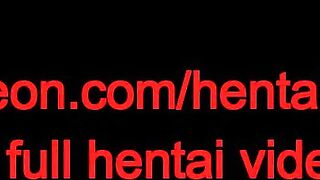 Cute blue hair lady has sex with a man on the train in hot hentai animation video