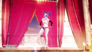 MMD Loona - PTT (Paint The Town) Sexy Kpop Dance Ahri Akali Seraphine League of Legends KDA