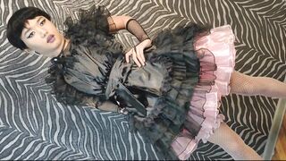 Sexy Asian Japanese anime dressed girl dancing