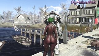 Fallout 4 Character Goes for a Swim