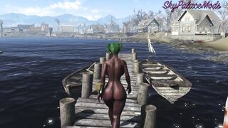 Fallout 4 Character Goes for a Swim