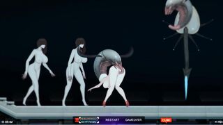 Alien Quest (part 1). The attack of lesbians and winged monsters | anime