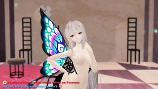 R-18 Arknights Skadi x Butterfly and Insects - Dream of You - Purple Wings Color Edit Smixix