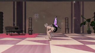 SKADI ARKNIGHTS HENTAI INSECTS SEX MMD NUDE DANCE PURPLE WINGS COLOR EDIT SMIXIX