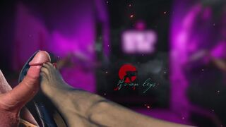 AVL# 7 Nylon FEET and HEEL Cock teasing