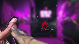 AVL# 7 Nylon FEET and HEEL Cock teasing