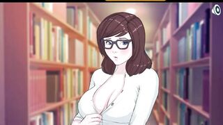 the library insanely cute exceptionally busty