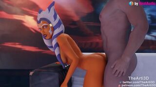 Ahsoka doggystyle pussy fuck - Star Wars 3d animation loop with sound