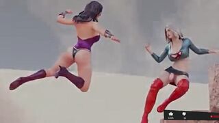 Superman and Wonder Woman fight and have rough sex