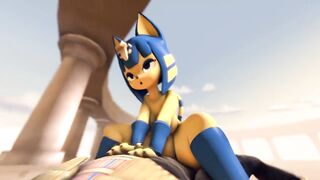 Ankha Rides Huge Cock Until her Ass is Filled with Cum