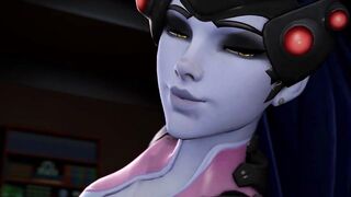 Widow Gives Deep Blowjob Teasing Guy Cock Cum In Mouth | Overwatch