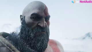 Kratos x Freya blowjob and pussy fuck - God of War 3d animation loop with sound