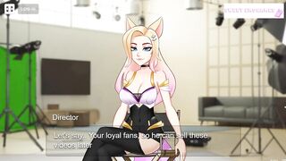KDA Ahri does porn for the first time [Full Gallery hentai game] Kiss my camera. League of legends