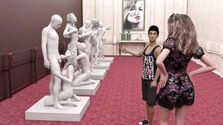 Wife and Stepmother AWAM - Sophia Fucking in Museum 3d comic