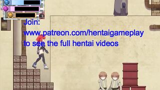 Cute red haired girl having sex with men in queen legac new hentai gameplay video