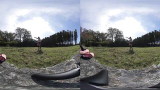 Nude Hula Hooping in a random backyard 180 VR Virtual Reality 3D