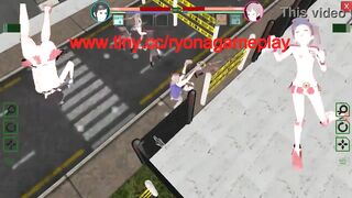 2 female guards has sex with men in Future Suppanuki pol hentai game video