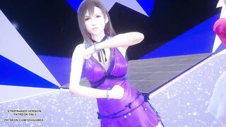MMD TAEYEON - INVU Aerith Tifa Lockhart Hot Kpop Dance Final Fantasy Uncensored Hentai