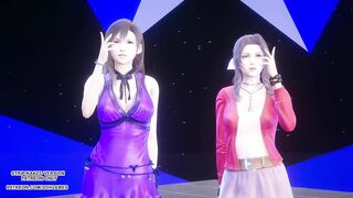 MMD TAEYEON - INVU Aerith Tifa Lockhart Hot Kpop Dance Final Fantasy Uncensored Hentai