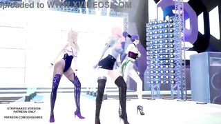 [MMD] Kep1er - Up! Ahri Seraphine Kaisa Hot Kpop Dance League Of Legends KDA AllOut