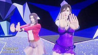 [MMD] TAEYEON - INVU Aerith Tifa Lockhart Hot Kpop Dance Final Fantasy Uncensored Hentai