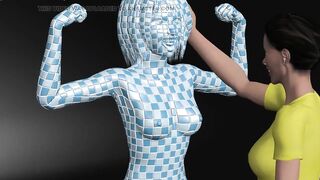 Woman Wrapped In Tiles