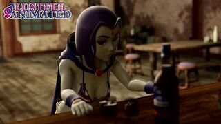 Raven is fucked in a local tavern. She fucked on the bar.