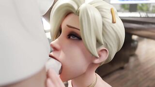 Overwatch - Mercy Giving Blowjob & Getting Creampied in the Office (4K Animation with Sound)