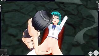 3D HENTAI BDSM YURI The mistress took the schoolgirl to the basement to bring to orgasms (PART 1)
