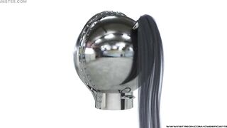 Stainless Steel Helmet 3D BDSM Animation