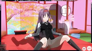 3D HENTAI Konno Yuuki loves cum in her pussy