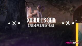 Xordel's 3DX Calendar Babes - Fall - 3D Animation