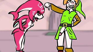 Mipha x Link! Zelda Rule34 Animation Cartoon