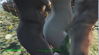 Two guys fuck a pregnant girl in a corn field | fallout 4 sex mod