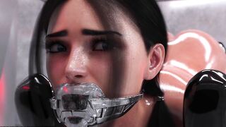 Gagged Teen in Bitchsuit 3D BDSM Animation