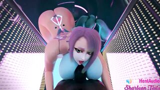You POV fuck Lucy and Rebecca from Cyberpunk Edgerunners 3d animation loop with sound