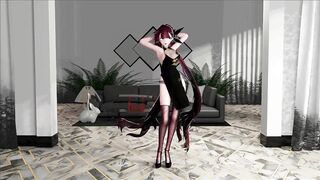 Li Sushang Hentai Honkai Impact Bass Knight MMD Undress Dance Black Wicks color edit Smixix