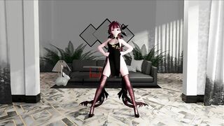 Li Sushang Hentai Honkai Impact Bass Knight MMD Undress Dance Black Wicks color edit Smixix