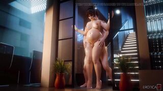 Overwatch - Pregnant Mei Thigh Sex (Animation with Sound)