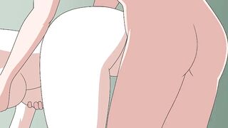 Хината и Наруто секс куноичи аниме хентай анимация большая грудь боруто камшот кремпай косплей соски