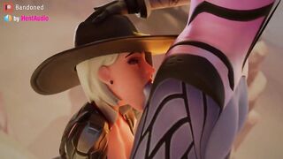 Futa Widow fucks Ashe's mouth softly (Overwatch 2 3d animation loop with sound)